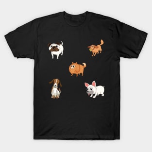 Dog stickers pack 3 T-Shirt